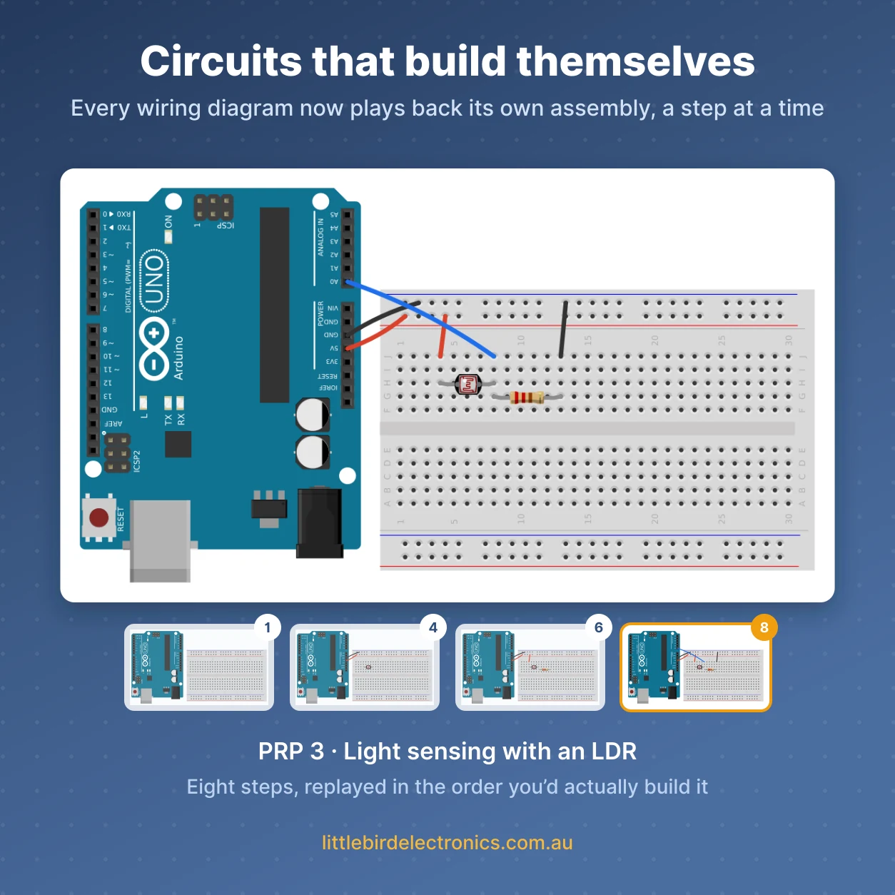 Show your working: circuits that build themselves, and a semester of VCE Systems Engineering