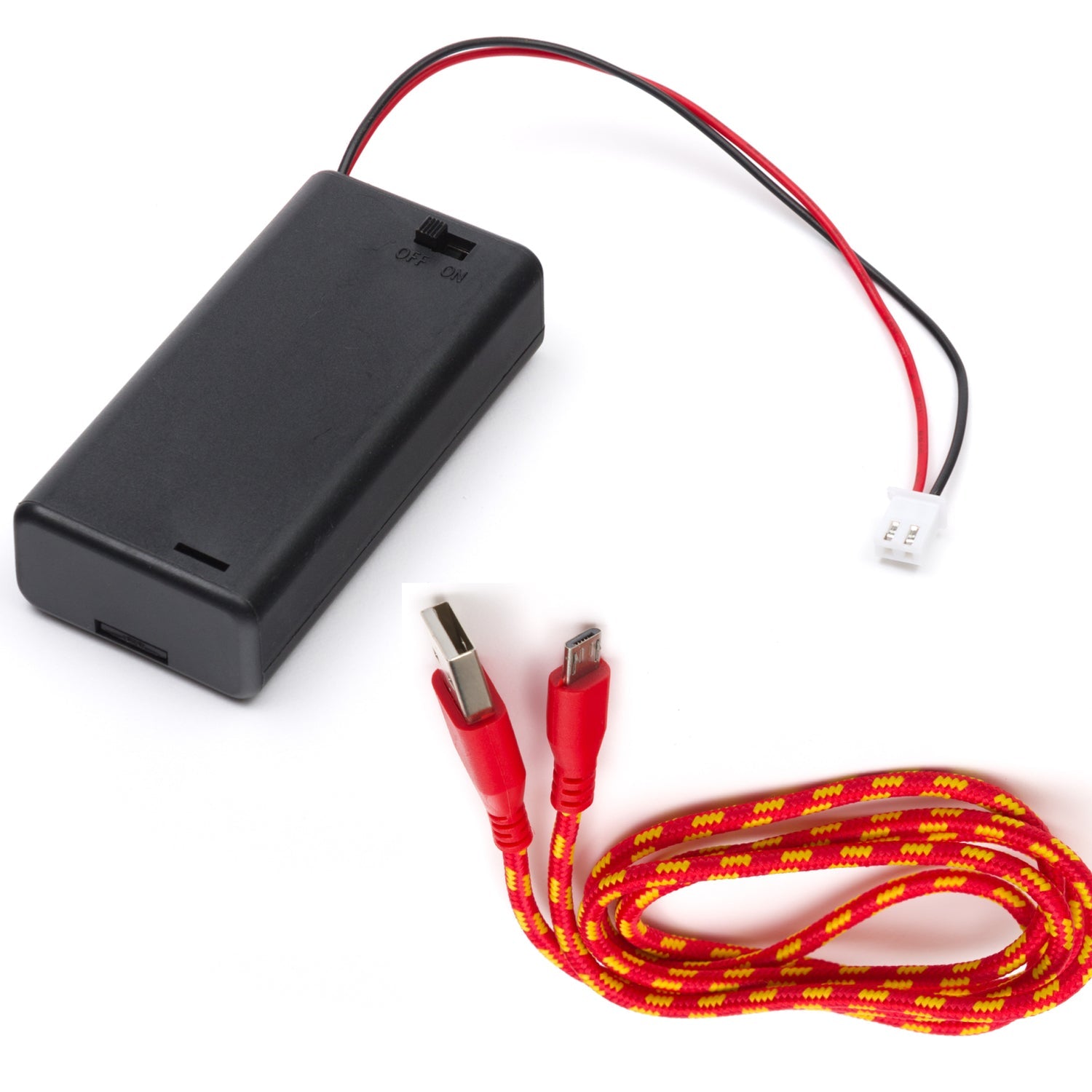 Micro:bit Cable and Battery Case with Switch | Little Bird Electronics