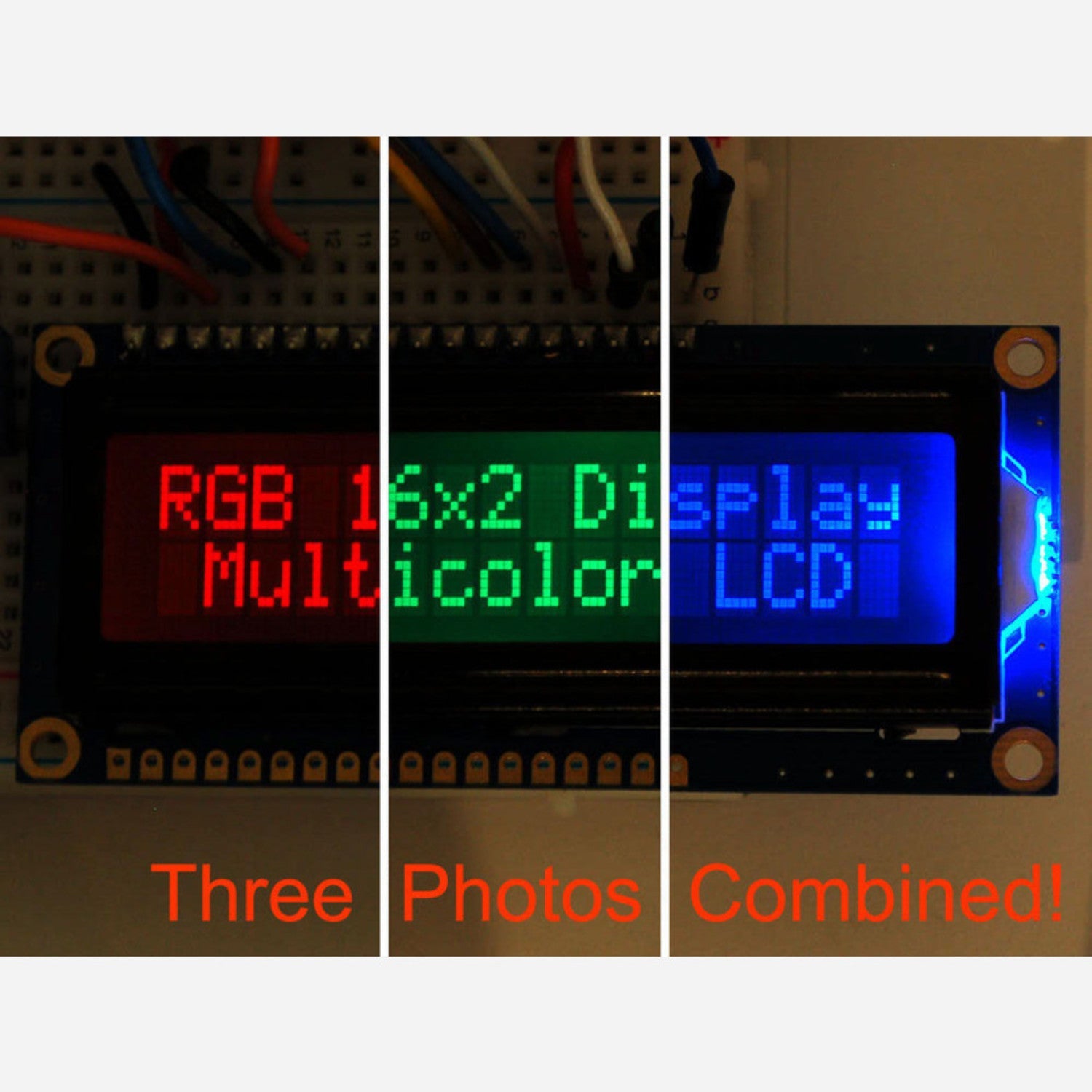 RGB backlight negative LCD 16x2 + extras [RGB on black] | Little Bird ...