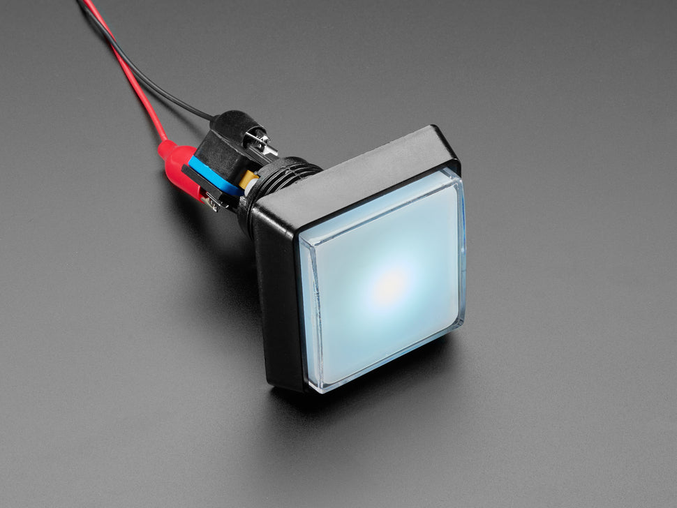 LED Illuminated Push Button - 51mm Square | Little Bird Electronics