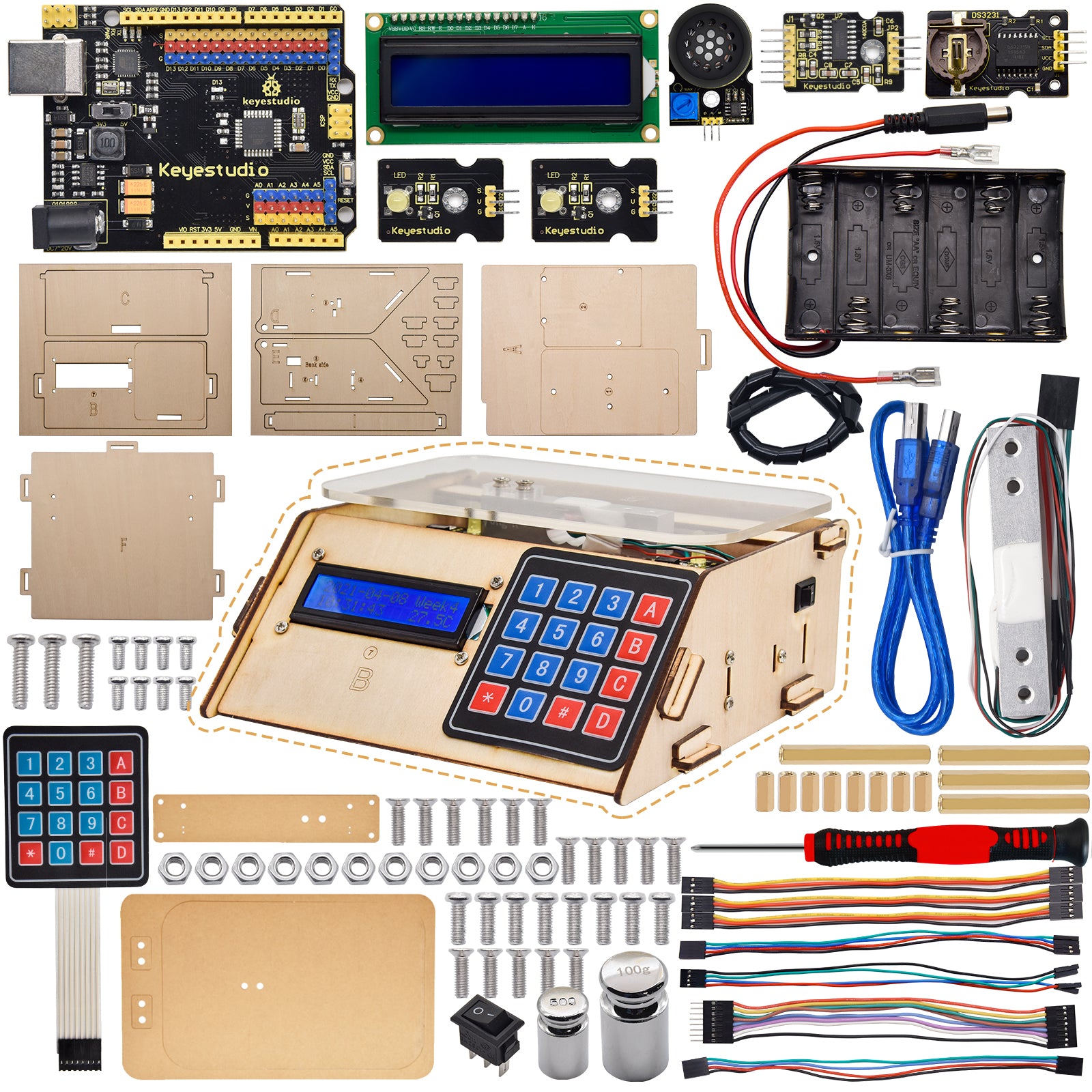 Electronic Scale Kit 5KG Digital Load Cell Weight Sensor Kit for ...