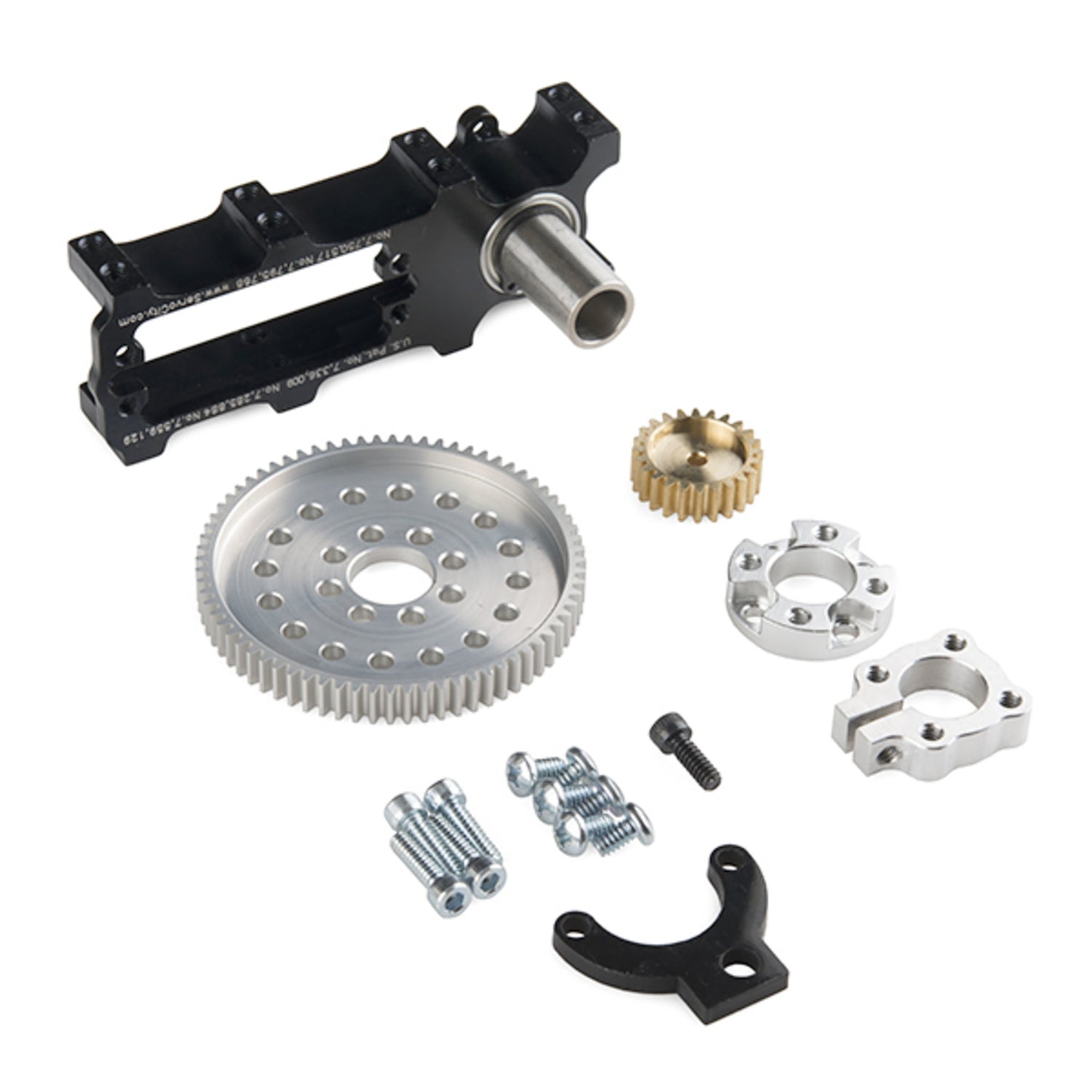 Channel Mount Gearbox Kit - Continuous Rotation (3:1 Ratio) | Little ...