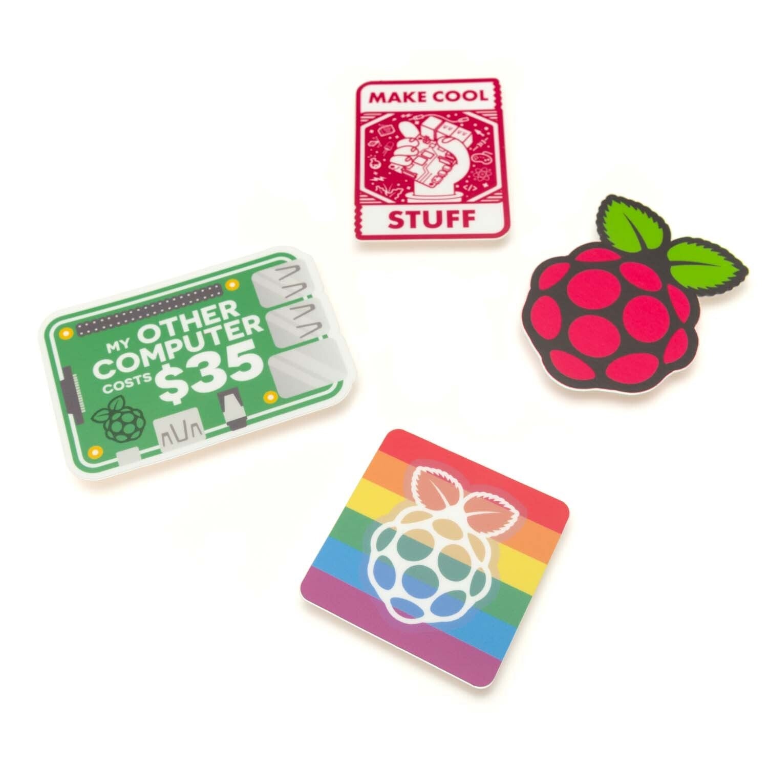 Raspberry Pi Stickers - 4 Pack | Little Bird Electronics