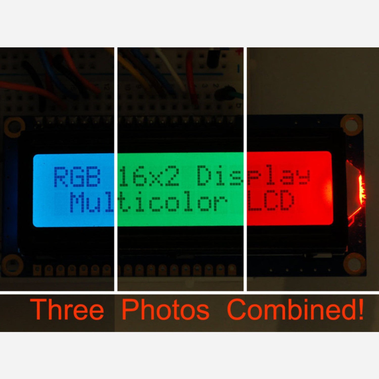 RGB backlight positive LCD 16x2 + extras [black on RGB] | Little Bird ...