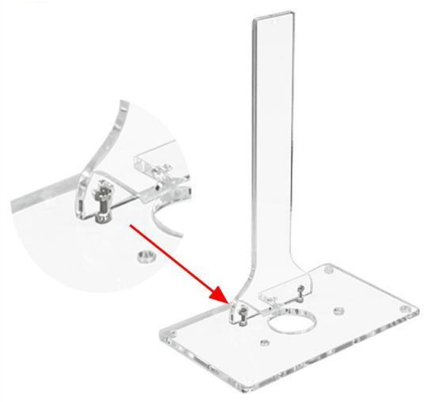 Bolt the upright bracket to the base plate