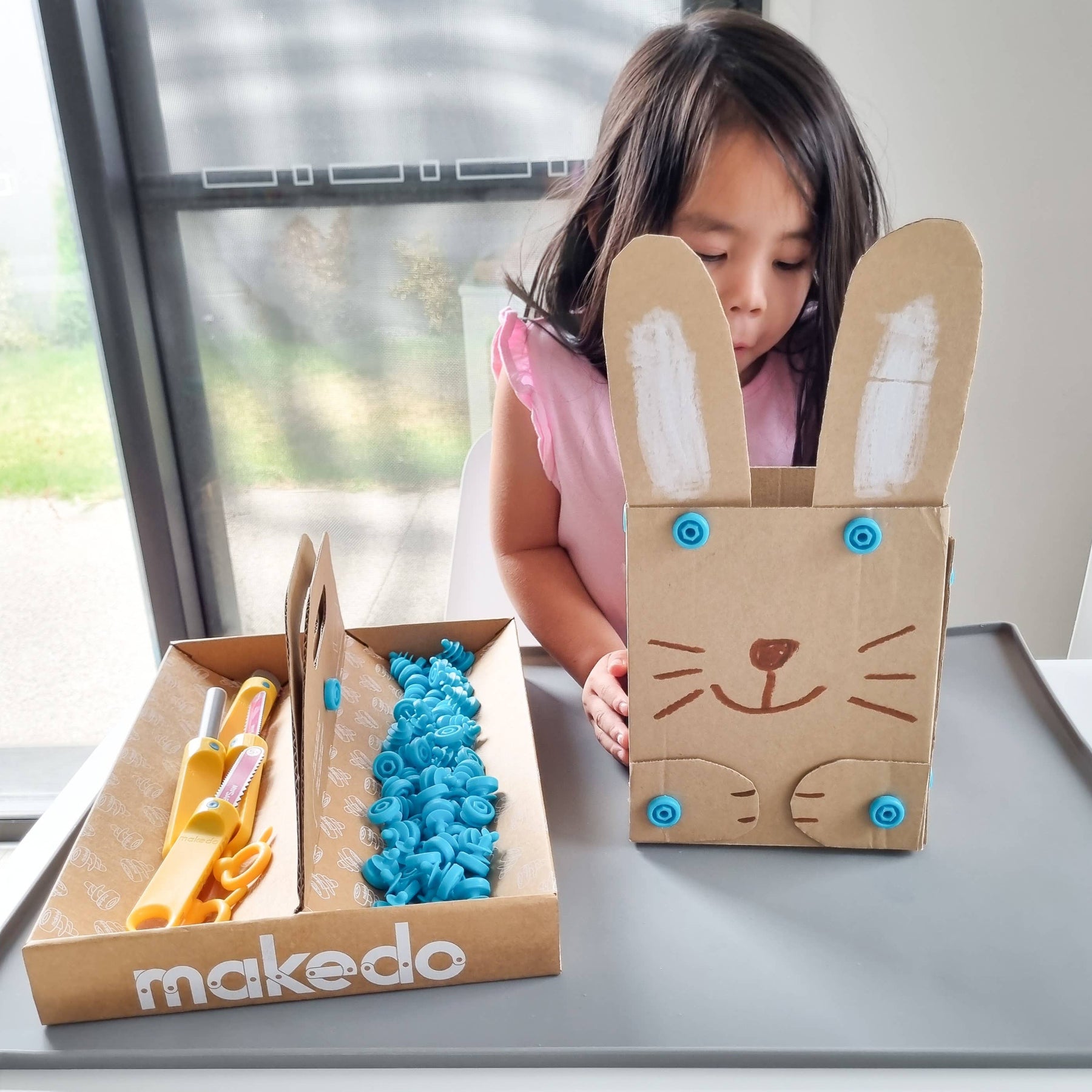 Easter Crafting with Makedo: Bunnies, Baskets, and Bonnets from Cardboard!