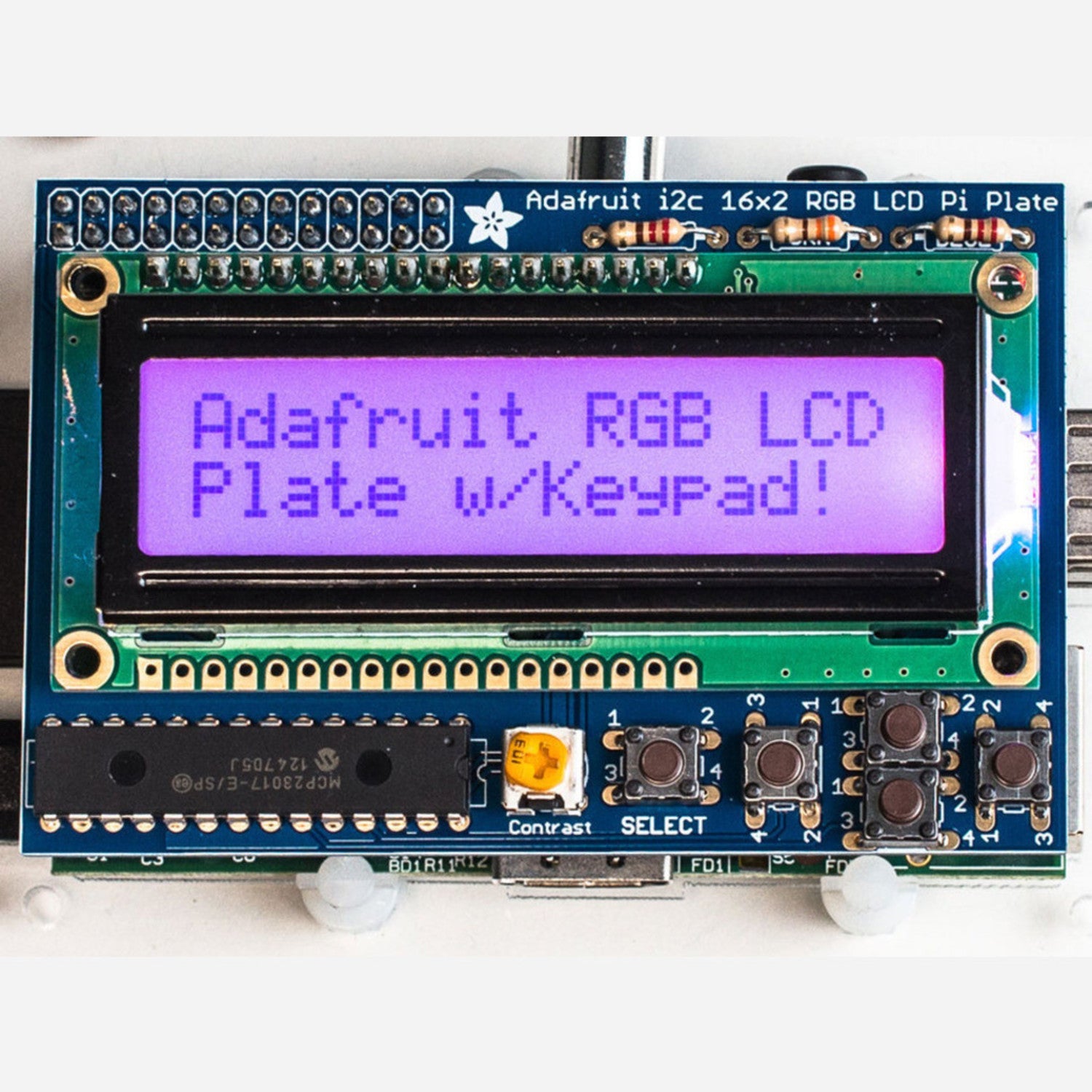 Adafruit RGB Positive 16x2 LCD+Keypad Kit for Raspberry Pi | Little ...